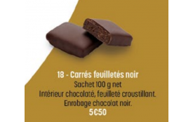 Carrés feuilletés noir 