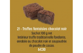 Truffes fantaisies chocolat noir