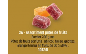 Assortiments pâte de fruits